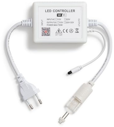 LEDKIA Controlador Regulador WiFi para Tira LED Monocolor 220V Ancho 12mm c