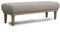 CAVADORE Sitzbank Femarn / Polsterbank für Küche, Esszimmer oder Wohnküche / Küchenbank passend zum 3-Sitzer Femarn / 165 x 54 x 53 / Strukturstoff: Beige