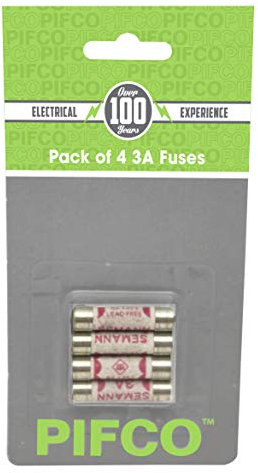 PIFCO 3 AMP Mains Fuses 4 Pack