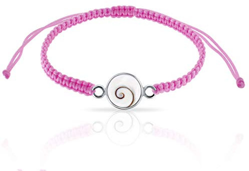 PLANETYS - 925 Sterling Silber Armband Geflochtene Schnur Auge des Heilige Lucie - Santa Lucia - Oeil de Sainte Lucie - Shiva Eye
