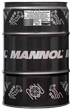 MANNOL 7701 Energy Formula OP 5W-30 Motoröl für Benzin- und Diesel, 208L | Erfüllt GM dexos2, ACEA C3/C2, API SP, für OPEL und GM, Turbolader und Partikelfilter, Katalysatoren, schützt vor LSPI