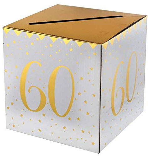 Chal Spardose zum 60. Geburtstag, Weiß und Gold Metallic