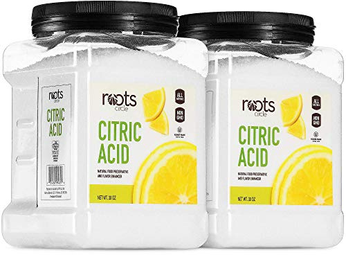 Roots Circle All-Natural Citric Acid | 3.75 Pound | Kosher for Passover | Food-Grade Flavor Enhancer, Household Cleaner & Preservative | for Skincare, Cooking, Baking, Bath Bombs