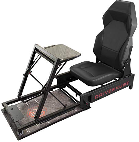 DRIVERKUBE V1_2019_K NERO - Postazione di guida gaming TRASPORTABILE, RICHIUDIBILE e SALVASPAZIO - La play seat solida, compatibile con tutte le console