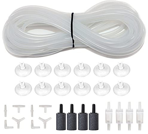 ALEGI 7,6 m Standard-Aquarium-Silikon-Luftschlauch, 1,9 cm