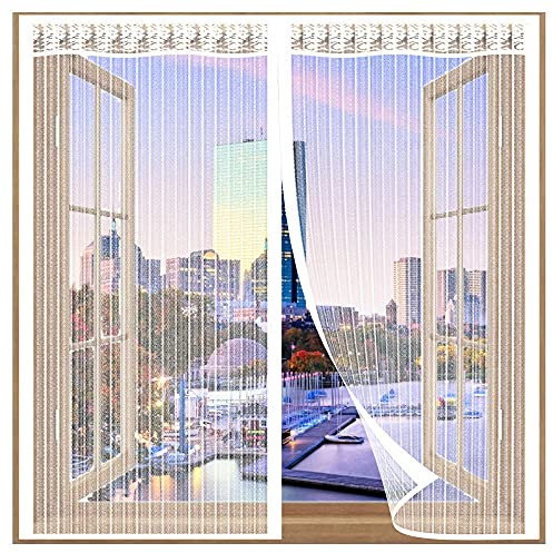 Zanzariera Per Finestra,160x160cm Porta zanzariera Magnetica,Zanzariera Magnetica Finestr,Chiusura Automatica,Per porte e finestre