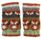 Pachamama Frauen Wolle Handwärmer Handwärmer Fleece gefüttert Handgestrickt Fuchs Mehrfarbig Einheitsgröße Handarbeit Extra Warm Fair Trade