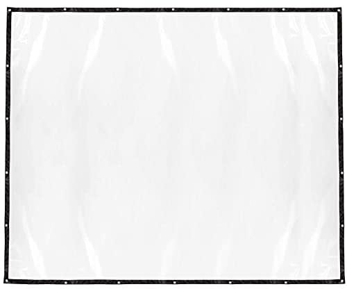 Plcnn 3 x 2,5 m transparente Plane, wasserdicht, staubdicht, Abdeckplane mit Ösen, Gartenplane, Pflanzenabdeckung für Terrasse, Überdachung, Outdoor-Möbelbedarf