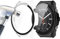 Acadeny 2 pezzi Custodia rigida compatibile con xiaomi watch s1 con pellicola protettiva,9H Durezza Hart PC Case sottile in vetro temperato per Smart Mi watch s1, Nero+Trasparente