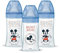 Dodie Lot de 3 Biberons Anti-Colique Initiation+, Mickey, 270mL,0-6 Mois, tétine Ronde, Débit 2