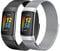 omee 2 Stück Metall Armband Kompatibel mit Fitbit Charge 5/Charge 6 Armband, Metall Ersatzarmband Maschen Schleife mit Magnetschloss, für Fitbit Charge 5/Charge 6 Armbänder Damen Herren