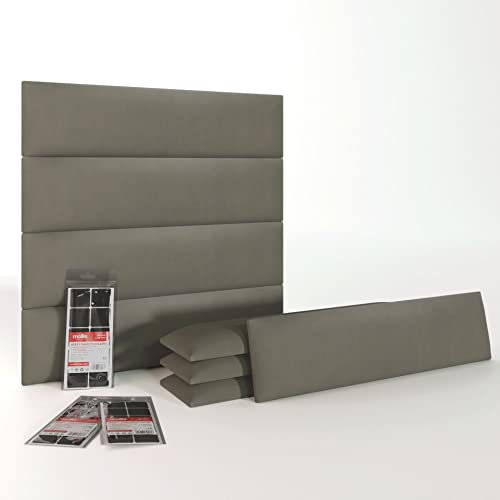 Mollis Panneau Mural, Décoration 3D Moderne Rembourrée, Revêtement Mural, Absorbant Le Son, Tête de Lit, Salon, Mur Décoratif, Rectangles 15x60 Cm, Set de 8