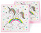 PARTY GO 40 Pieces Unicorn Napkins Rainbow Paper Napkins with Clouds and Stars for Pink Unicorn Theme Party Birthday Baby Shower Decoration Supplies Girls Boys Kids, 6.5 x 6.5 Inches