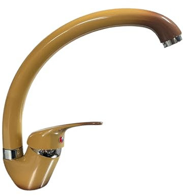 Mélangeur de Cuisine en Laiton avec Finition Marron – Robinet à Deux Poignées, Cartouche Ø40 mm, Style Élégant pour Évier ou Plan de Travail