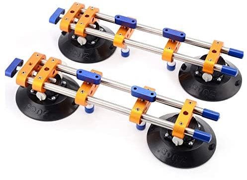 Suction Lifter Seamless Seam Setter 6 Inch Suction Cups For Seam Joining And Leveling Countertop Installation For Granite Stone Marble Slab Worktop Suction Clamps (Color : 2PCS)