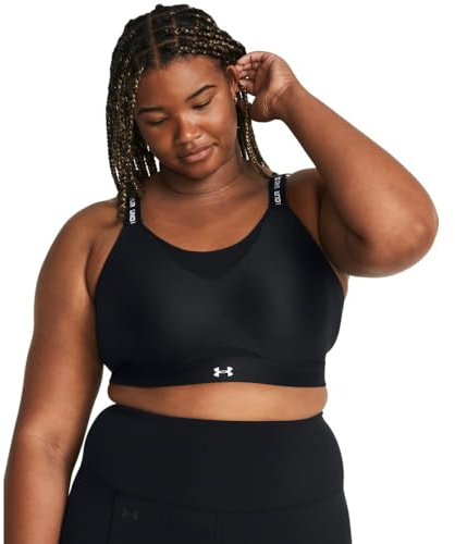 Under Armour Damen Infinity High Impact Bra Plus Sport-BH, Undurchsichtige, (001) Schwarz/Weiß, (1X) DDD