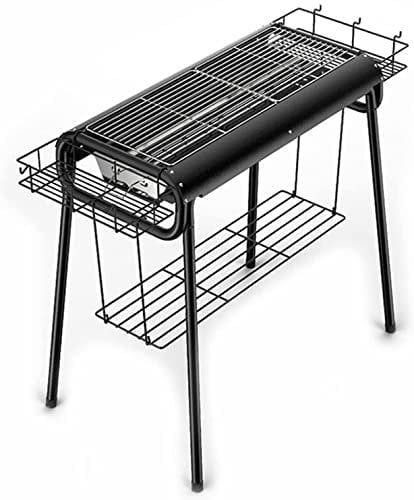 Tragbarer Holzkohlegrill, Outdoor-Kabob-Grill für Camping, verbesserter Edelstahl-BBQ-Grill, leicht und stabil, einfach einzustellen