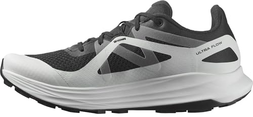 Salomon Ultra Flow Men's Trail Running Shoes, Instant Comfort, Road to Trail Cushioning, and Mixed Terrain Ready, Black, 7.5