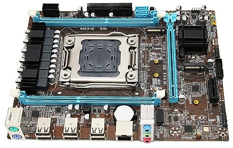X79 Micro ATX Motherboard, Dual Channel DDR3 Desktop Computer Motherboard, LGA2011 V1 V2 CPU Slot, PCIe 3.0 NVME SATA M.2 SSD, for Server Gaming Desktop