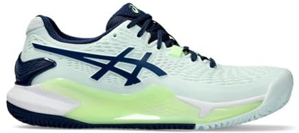 ASICS Damen Gel-Resolution 9 Clay Sneaker, Pale Mint/Blue Expanse, 39.5 EU
