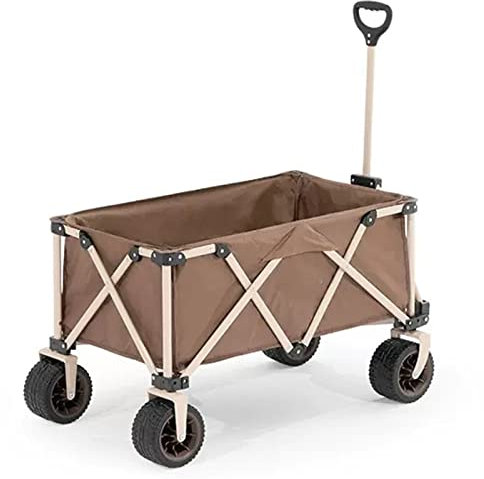Zusammenklappbarer Wagen, robuster, zusammenklappbarer Mehrzweckwagen, Outdoor-Camping-Gartenwagen mit Rädern für Camping, Sport, Einkaufen (Farbe: B) (B)