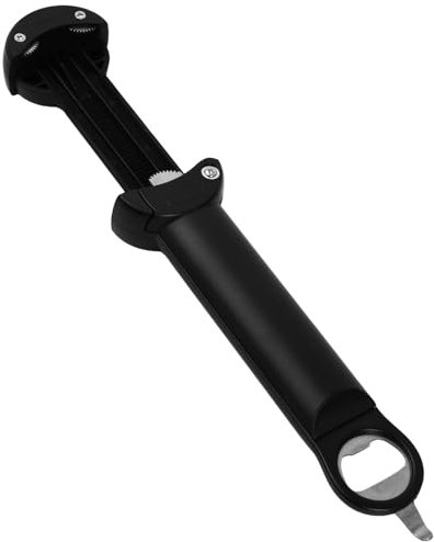 Wisebom Ouvre Boite Ouvre Bocal Manuel 3 en 1 Multifonction Ouvre Bouteille de Bière Ouvre Boite Outil de Cuisine Conception Magnétique Ouvre-couvercle pour Les Personnes âgées, Les Femmes (Noir)
