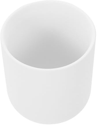 Cabilock Tasse à Bougie en Céramique Vases à Bougies en Céramique Bougeoir en Pot De Bougie Mat Terrarium Verre Vases à Bougies Mates Recipient Verre Tasse De Stockage Bureau Blanche