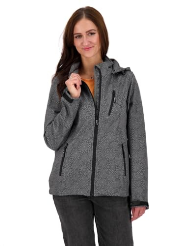 DEPROC-Active Damen Damen Softshelljacke mit Abnehmbarer Kapuze Übergangsjacke Windbreaker Shelby Peak Softshelljacke