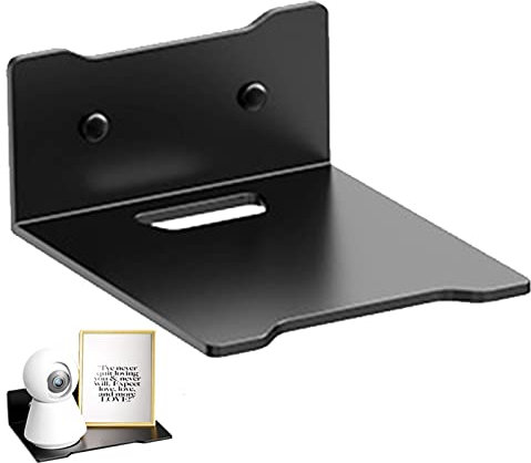 Ristyur Wall Mount Camera Holder | Wireless Speaker Mounting Bracket | Small Wall Shelf Speaker Mount For Wireless Speaker, Webcam, Mesh Router, Clock, Cell Phones, Toy Display Shelf