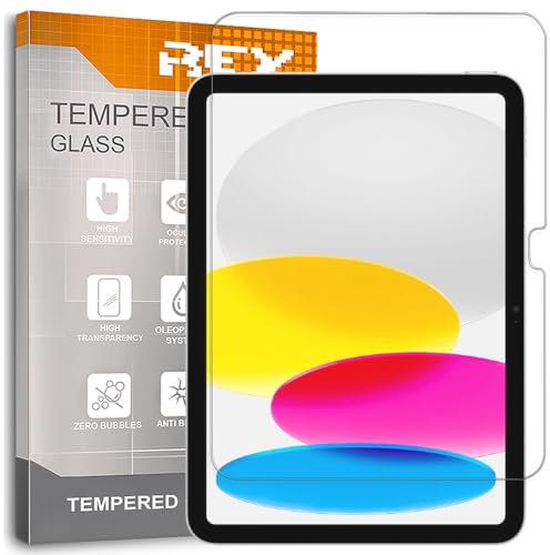 REY Protector de Pantalla para Apple iPad 10ª Gen. 2022 10,9 - iPad 11ª Gen. 2025 11, Cristal Vidrio Templado Premium