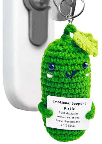 Positive Gurke, positiv – Niedliche Strickpuppen, Gurkenspielzeug, aus Plüsch, gestrickt, gehäkelt, niedliches Ornament für Frauen