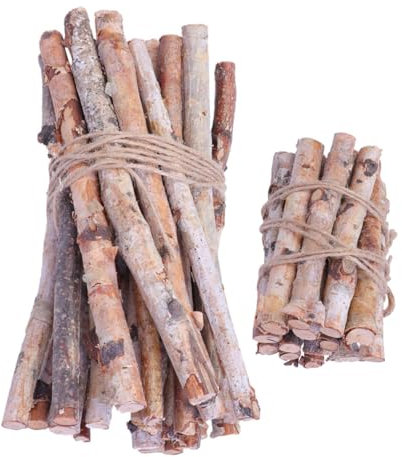 STOBOK 40 Stück Birkenzweige Kaminscheite Birkenscheite Für Den Kamin Dekorative Holzzweige Stäbe Für Vasen Zur Dekoration Zweige Zur Dekoration Vasendekorationen Birkenstangen