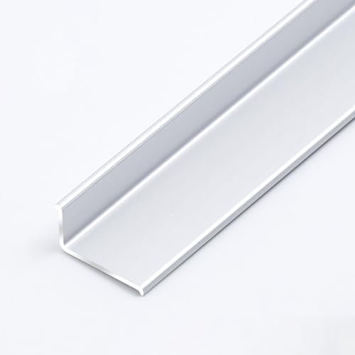 Raouoae Profilés Décoratifs d'angle en Aluminium, Protection Intérieure 90cm 3 Pièces pour Coins De Murs, Finition Élégante Et Pratique pour Maison(Silver,10x20mm)