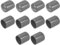 sourcing map 10pcs Rubber End Caps 22mm ID Vinyl Round End Cap Cover Screw Thread Protectors Dark Grey