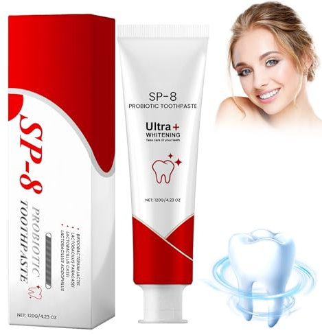 Sp 8 Probiotische Zahnpasta, Sp 8 Zahnpasta Probiotische Zahnpasta Sp-8 Ultra Whitening, Sp 8 Zahnpasta Sp 8 Ultra Zahnpasta Entwickelt für den Schutz von Zahnfleisch und Zähnen 120 g