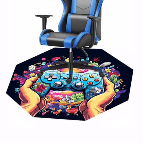 Office Chair Mat, Floor Protector Gaming Chair Mat for Carpeted, Anti Slip Computer Desk Chair Mat, Gaming Rigs for Hardwood Floor(4,80cm)