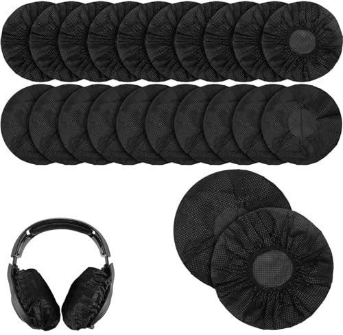 100 piezas funda para auriculares, funda protectora para auriculares, funda de protección para auriculares, funda desechable para auriculares, para la mayoría de los auriculares con almohadillas de 10