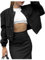 Shuanghao Damen Kurz Dünne Bomberjacke Classics Ladies Einfarbig Varsity Bomber Sweat Jacket Leichte Pilotenjacke Kurzjacke Damenjacke Herbst Frühling College Jacket Sweatshirt mit Tasche Schwarz M