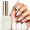 Milky White Gel Nail Polish, French Manicure Nail Varnish Nail Primer, Jelly Natural Transparent Builder Gel, Soak off UV LED French Nail Art Manicure