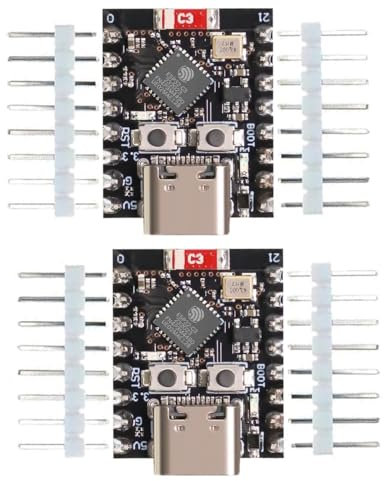 DUBEUYEW ESP32 ESP32-C3 Development Board Mini ESP32 C3 Supports WiFi Bluetooth Compatible with Arduino (2PCS)
