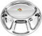 Kajal Edelstahl 3 Pack Thali Rechteckig, Geteilte Teller mit 4 Sektionen für Abendessen, Kinder, Camper, Portion Control - Edelstahl Tablett für Erwachsene & Picky Eaters