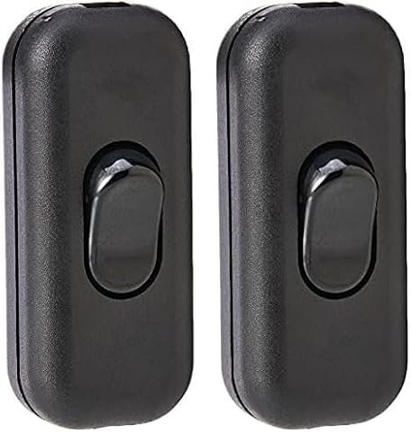 Knightsbridge ST6ABK 6A DP Inline Cord Switch, Black (Pack of 2)