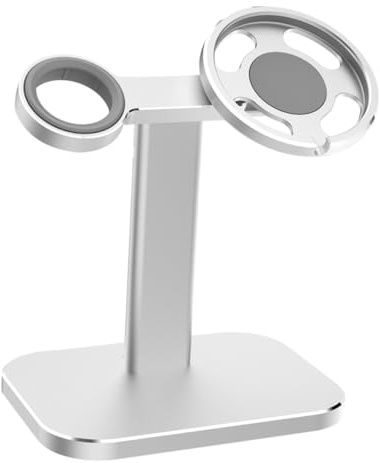DOITOOL Kabelloser Ladeständer aus Aluminiumlegierung mit Stabilem Silikon Starke Unterstützung für Handy und Smartwatch im Büro oder Schlafzimmer