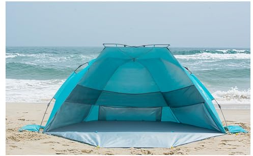 Three Bears Pop-Up-Strandzelt für 3–4 Personen – LSF 50+ UV-Schutz, leichtes und tragbares Sonnenschutzdach, einfach aufzubauendes Strand-Sonnendach