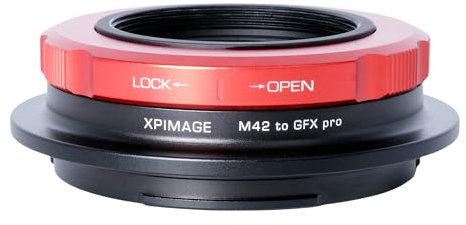 XPIMAGE Objektivadapterring, kompatibel mit M42-Objektiven mit Schraubgewinde für Fujifilm GFX-Kameras GFX50 GFX100