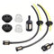 WUSJCOF 7 pezzi Kit Filtro Benzina Universale, Tubo Flessibile del Carburante, Tubo Benzina, Lampadina Primer, Guarnizione Gommata per Serbatoio, per Decespugliatore, Motosega, Tagliasiepi, Tosaerba