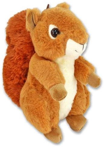 BEMIRO Eichhörnchen Kuscheltier – 20 cm – Kuschelig weich mit Schlaufe – Orange-braun & Schwarze Kunststoffaugen
