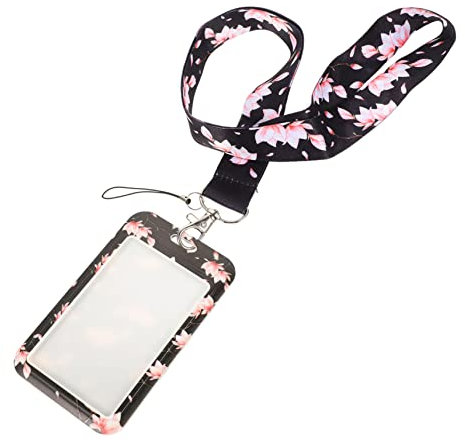 OSALADI Wasserdichte Ausweishülle mit Schlüsselanhänger für Buskarten Arbeitsdokumente und Transparent Langlebig für Schule und Büro