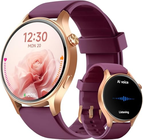 Smartwatch Donna, 1.32 HD AMOLED Orologio Smartwatch Uomo con Chiamate e Whatsapp, Orologio Digitale con 100+ Sport, SpO2 /Sonno/Cardiofrequenzimetro, IP68 Impermeabile Smart Watch per Android iOS