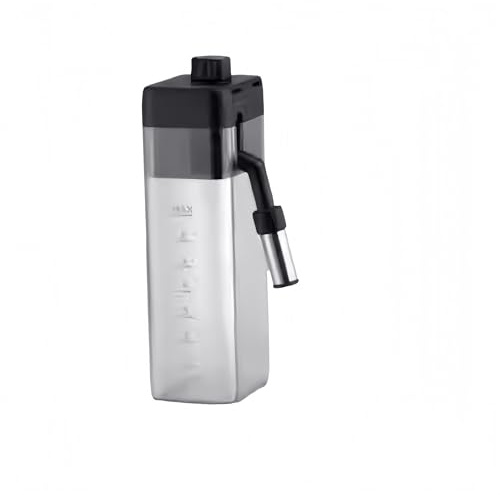 Thermal Milk Jug, Replacement Part R5W/GR, Compatible with De'Longhi ECAM Series Coffee Machines, Milk Frother with Lid